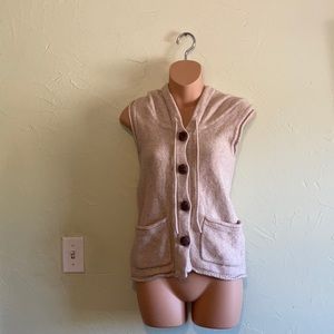 Wool / Cashmere/ Modal sweater / sleeveless hoodie